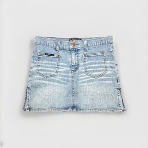 Vintage Rampage 90s Y2K Low Rise Mini Skirt Denim Size 29 x 13 Jean Skirt‎ 00s